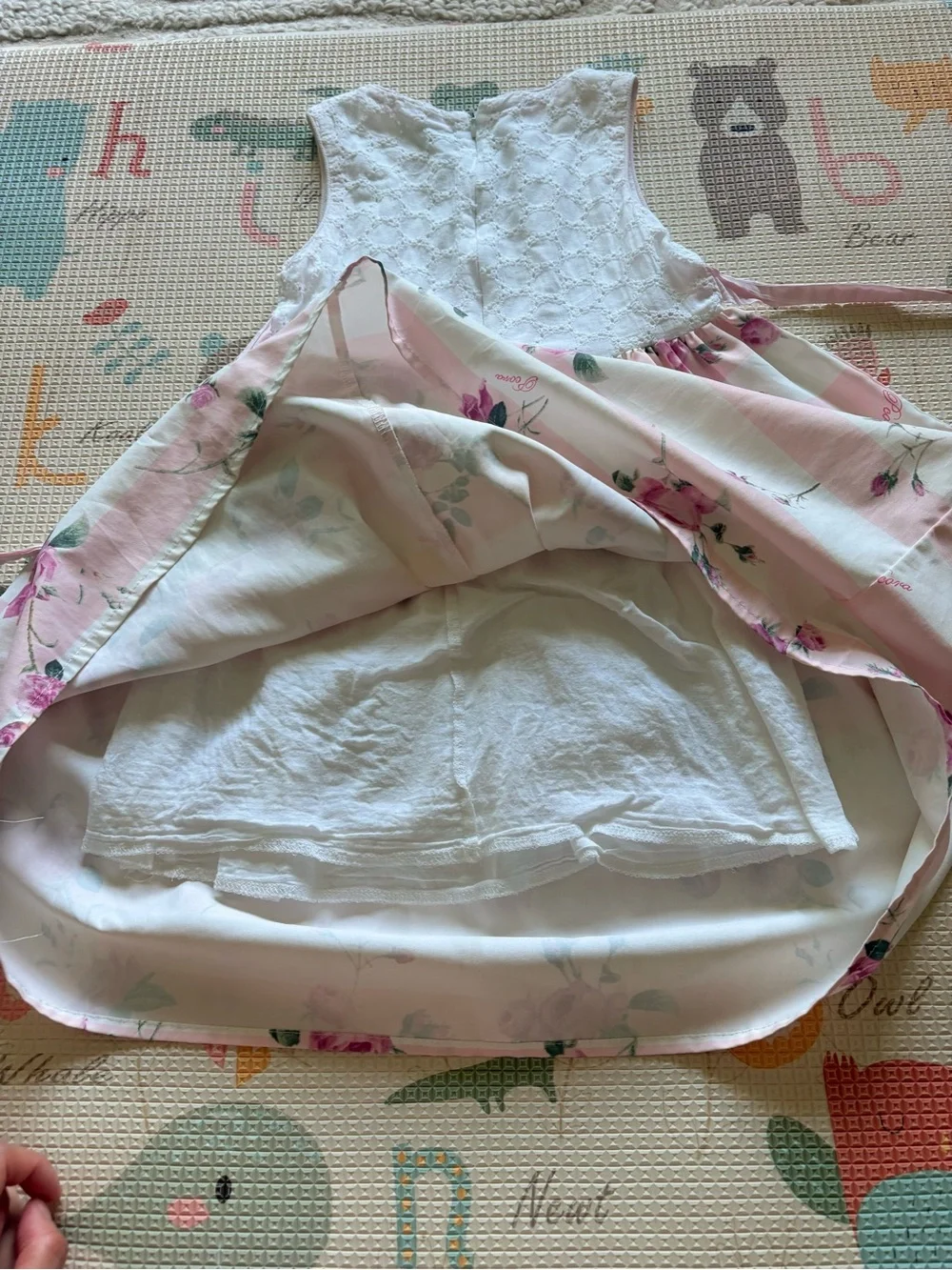 Girls' Pink Floral & Strawberry Dress Bundle - size 6-7 or 130cm